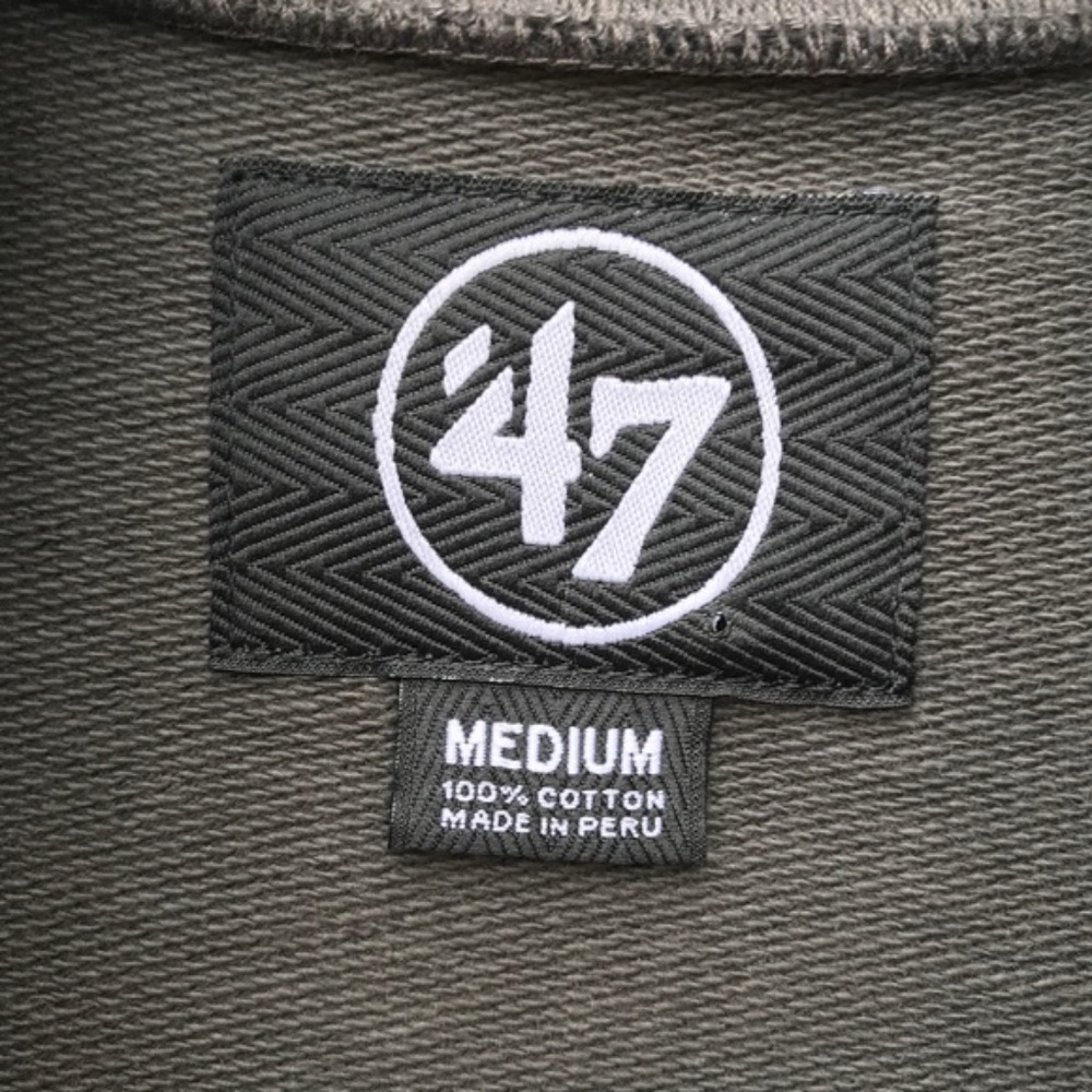 SOLD'47 Brand Grey Black Soft Varsity Jacket Snaps - Picture 5 of 6
